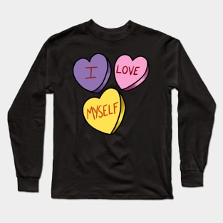 “I Love Myself” Candy Heart Long Sleeve T-Shirt